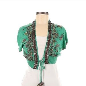 Rozae Nichols Cashmere Beaded Shrug